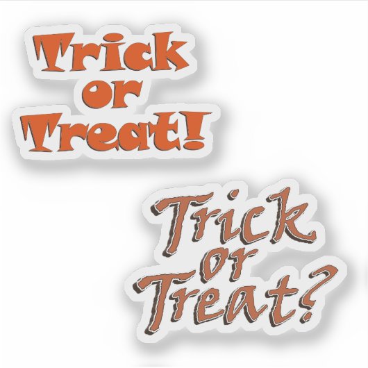 Trick or treat Halloween van het boekenschroot Sticker (Voorkant)