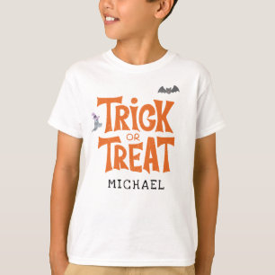 Trick or Treat Halloween Verjaardagsfeestje Custom T-shirt