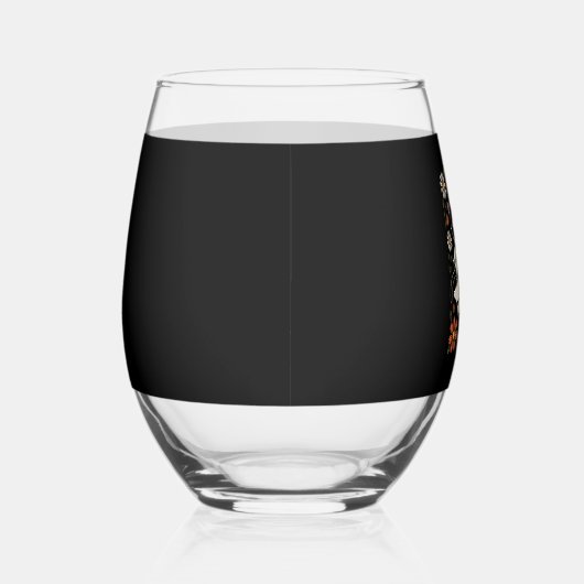 Trick or Treat Halloween Wijnglas Zonder Voet (Rechts)