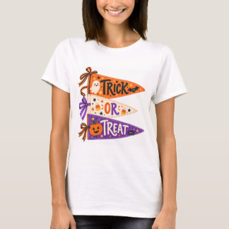 Trick or Treat Halloween Wimpel Vlaggen T-shirt