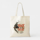 Trick or treat Halloween  Witch Custom Name Tote Bag (Achterkant)