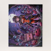 Trick or treat Halloween Zombies Uitdelen Brain Legpuzzel (Verticaal)