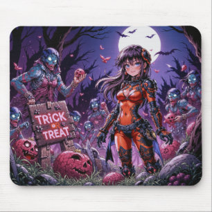 Trick or treat Halloween Zombies Uitdelen Brain Muismat