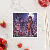 Trick or treat Halloween Zombies Uitdelen Brain Servet (Insitu)