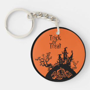 Trick or treat Hallowen House Sleutelhanger