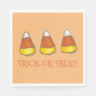 Trick or treat Happy Halloween Candy Corn Snoepjes Servet