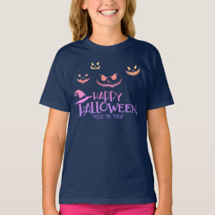 Trick or treat Happy Halloween Costume voor meisje T-shirt