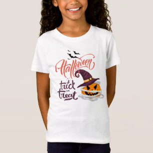 Trick or treat Happy Halloween Costume voor meisje T-shirt