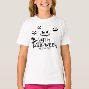Trick or treat Happy Halloween Costume voor meisje T-shirt