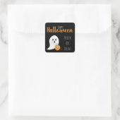 Trick or treat Happy Halloween Ghost Spooky Vierkante Sticker (Tas)