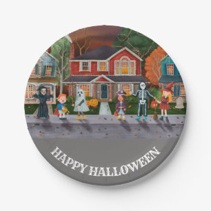 Trick or treat, Happy Halloween Papieren Bordje