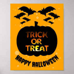 Trick or treat Happy Halloween Poster