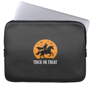 Trick or Treat Heks Eenhoorn Halloween Ontwerp_1 Laptop Sleeve