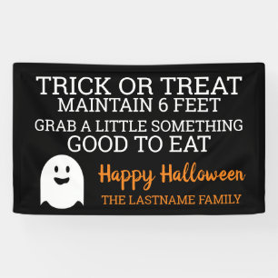 Trick or treat houdt 6 feet - 2020 Halloween Spandoek