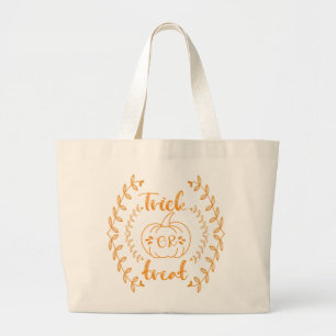 Trick or treat in planten lijst grote tote bag