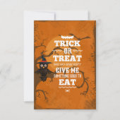 Trick or treat is zo'n mooie halloween party kaart (Voorkant)