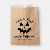 Trick or treat Jack O Lantern Happy Halloween Bedankzakje (Voorkant)