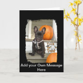 Trick or treat kaart (Gele Bloem)