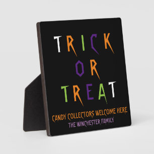 Trick or treat kleurrijke grappige spookachtige aa fotoplaat