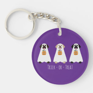 Trick or treat Labrador Retriever Spookhonden Sleutelhanger