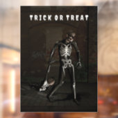 Trick or Treat. Man dressed as skeleton Raamsticker (Vel 2)