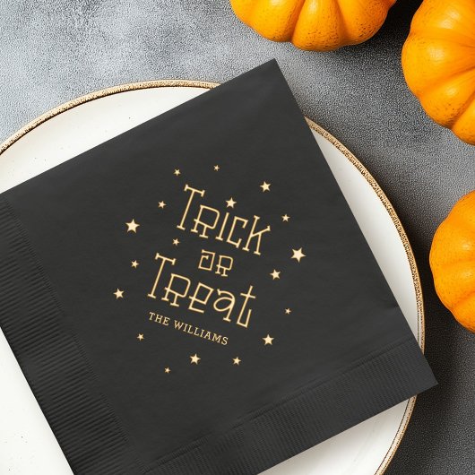 Trick or treat met de naam Halloween Folie Servetten