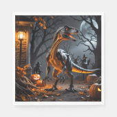Trick or treat met een velociraptor servet (Voorkant)