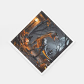 Trick or treat met een velociraptor servet (Hoek)