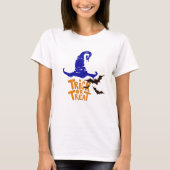 trick or treat met een vreemde halloween shirt (Voorkant)