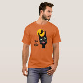  Trick or treat met zwarte kat T-shirt (Voorkant volledig)