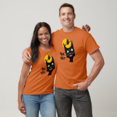  Trick or treat met zwarte kat T-shirt (Unisex)