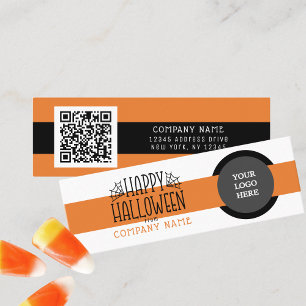 Trick or treat Modern Happy Halloween Bedankt Mini Visitekaartje