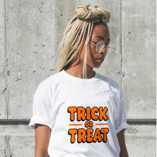 Trick or Treat Modern Script Dames Halloween Tri-Blend Shirt
