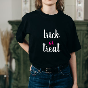 Trick or Treat Modern Script Dames Halloween Tri-Blend Shirt