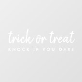 Trick or treat | Moderne Halloween-deur Raamsticker (Vel)