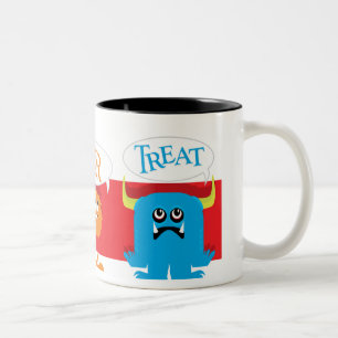 trick or treat Monsters Tweekleurige Koffiemok