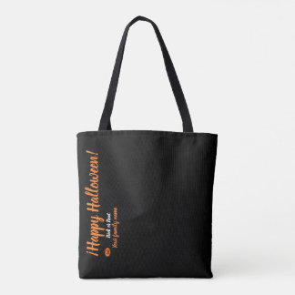 trick or treat, naam gepersonaliseerd, vrolijk Hal Draagtas