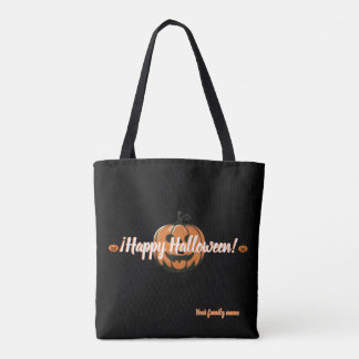 trick or treat, naam gepersonaliseerd, vrolijk Hal Draagtas