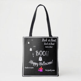 trick or treat, naam, Halloween gepersonaliseerd,  Draagtas