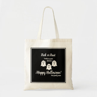 trick or treat, naam, Halloween gepersonaliseerd,  Tote Bag