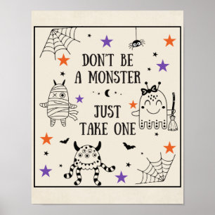 Trick or treat neem gewoon een veranda snoep Hallo Poster