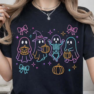 Trick or Treat | Neon Glow Halloween Spelonkachtig T-shirt