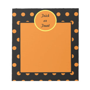 Trick or treat Notitieblok (zwart en Sinaasappel)