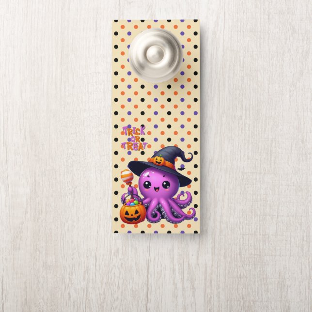 Trick or treat Octopus Halloween (Op knop)