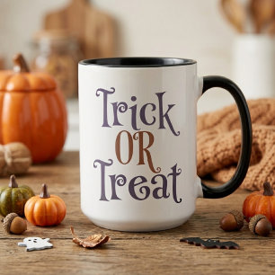 Trick or Treat Oranje & Paarse Halloween Mok