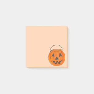 Trick-or-Treat Oranje Pumpkin Bucket Halloween Post-it® Notes
