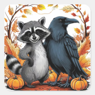 Trick or Treat-partners Vierkante Sticker