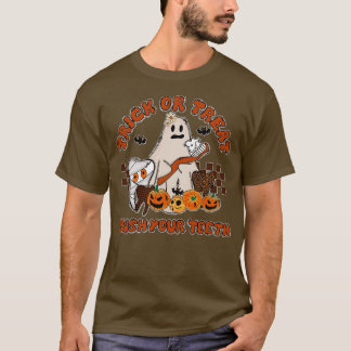 Trick or treat Penseel Uw Tanden Dentale Halloween T-shirt