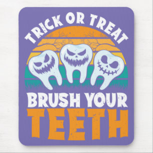 Trick or treat Penseel Uw Tanden Dentist Pun Hallo Muismat