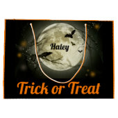Trick or treat personaliseert JOUW NAAM woordvlekk Groot Cadeauzakje (Achterkant)